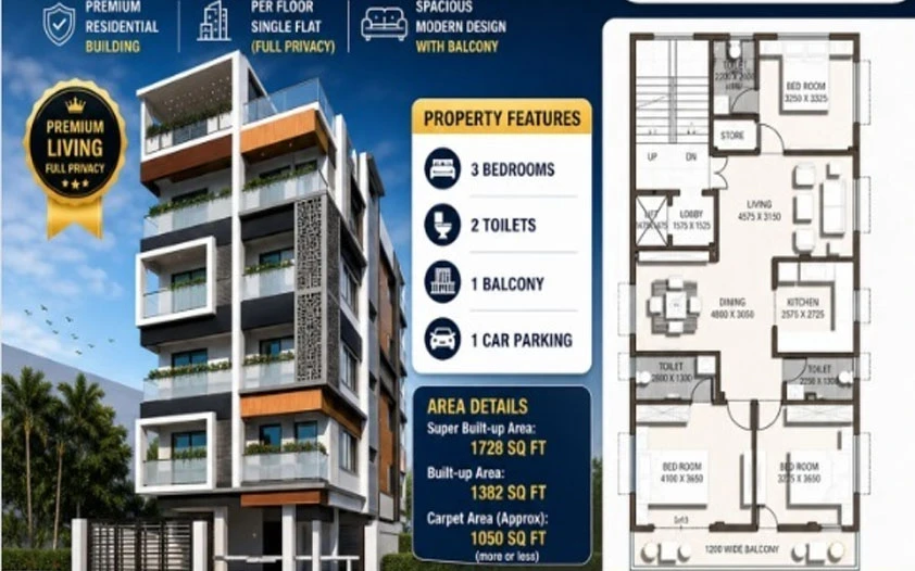 3 BHK Flats for Sale in New Town Kolkata-CT10733-Im1135